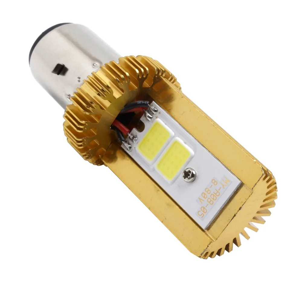 H6 Led Motorcycle Headlight Bulb DC 8V 80V COB 800LM BA20D Led H/L Lamp