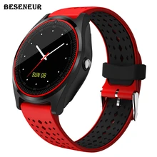 Beseneur V9 Смарт часы с Камера Bluetooth SmartWatch sim-карты наручные часы для телефона Android Беспроводные устройства PK dz09 A1 gt08