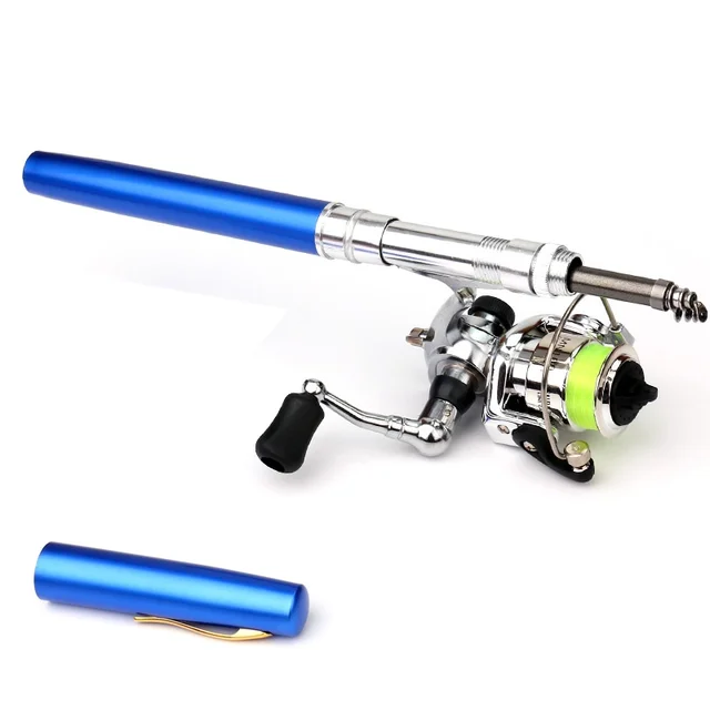 Cheap Telescopic Fishing Pole Pen Shape Fishing Rod Portable Mini Pocket Fishing Rod With Metal Spinning Reel Wheel fishing lure gift Cheap Telescopic Fishing Pole Pen Shape Fishing Rod Portable Mini Pocket Fishing Rod With Metal Spinning Reel Wheel fishing lure gift