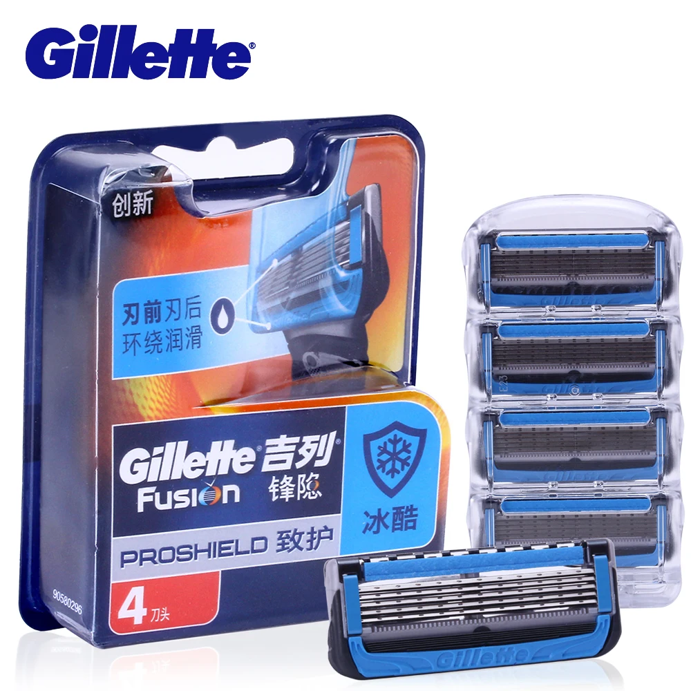 Gillette Fusion Proshield Razor Blade For Men Shaver Blades With Cooling Beard Shaving Razors Blades 4Pcs Machine for Shaving Gillette Fusion Proshield Razor Blade For Men Shaver Blades With Cooling Beard Shaving Razors Blades 4Pcs Machine for Shaving