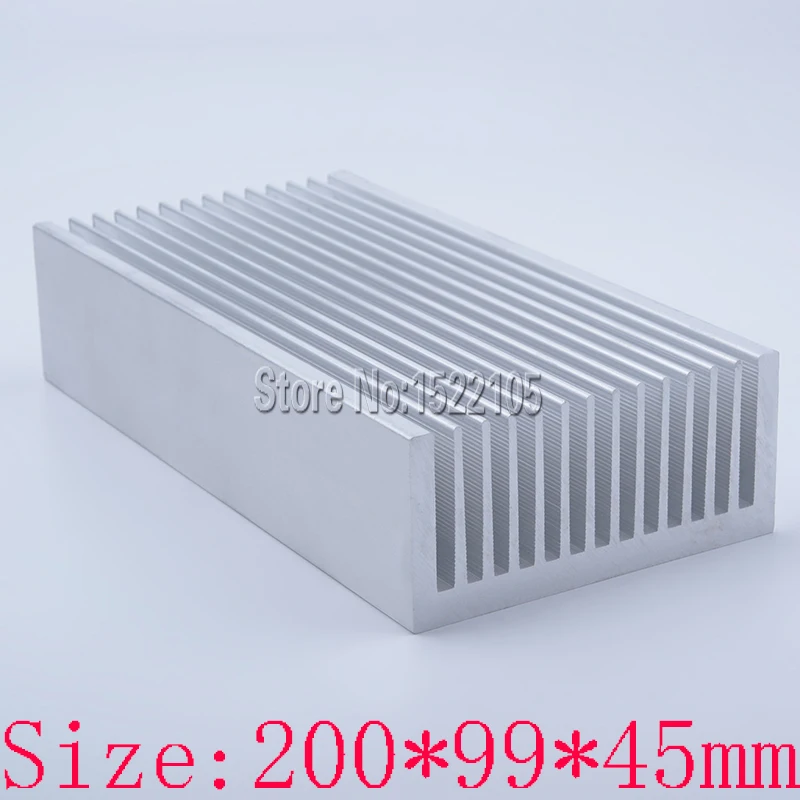 

Heatsink 200x99x45mm power amplifier Aluminum heatsink heat sink high power radiator for cooling