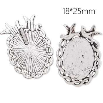 

Fancy Design Silver Tone New Design Charm Pendants Blanks 36*26 mm For Jewelry Making-C3954