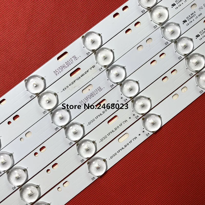 6pcs-32-570mm-17mm-10leds-LED-Backlight-Lamps-LED-Strips-w-Optical-Lens-Fliter-for-TV