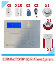 Web IE Browse and Android IOS Mobile App Control TCP IP GSM network Alarm System Home