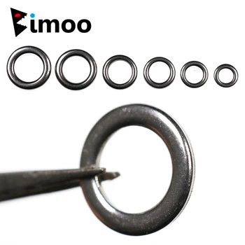 

Bimoo 100pcs/bag Polished Fishing Solid Ring Stainless Steel Fishing Lure Ring Fishing accessories Heavy duty Lure Jigging Ring
