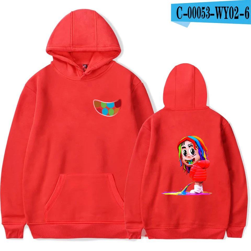 69 6ix9ine мультяшная толстовка мужская толстовка с капюшоном Рэпер Хип Хоп Уличная одежда свитшоты скейтборд Мужская/Женская забавная одежда - Цвет: 024