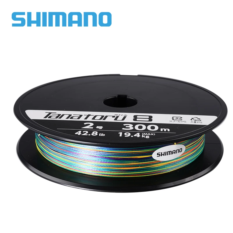 100% оригинальная плетеная рыболовная леска SHIMANO TANATORU X8 PE 300 м многоцветная 2 0 #/3 #/4 #