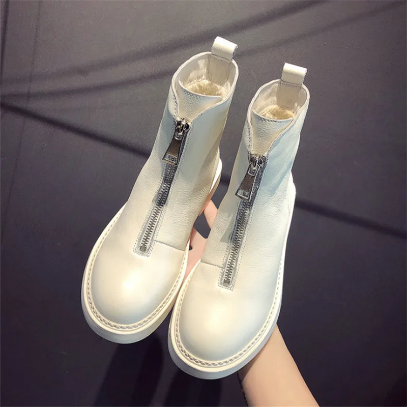 New casual women shoes winter hot leather short tube Martin boots fashion trend comfortable soft wild warm women's boots