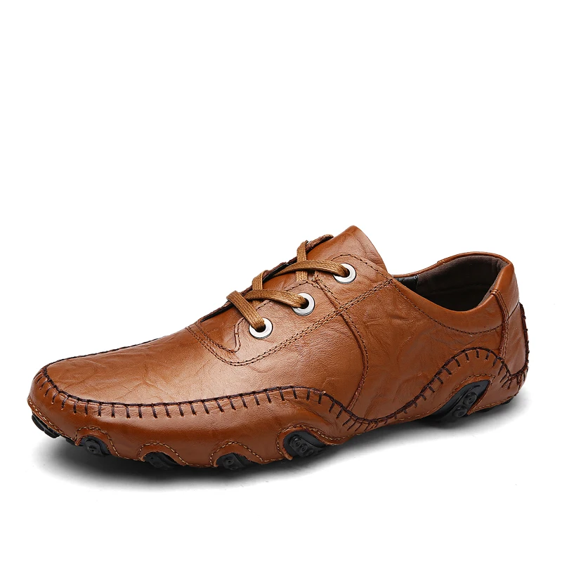 Times/Новинка; зимняя мужская кожаная обувь в римском стиле; повседневные мужские лоферы; обувь на плоской подошве; мокасины; мужские лоферы; Мужская обувь из натуральной кожи