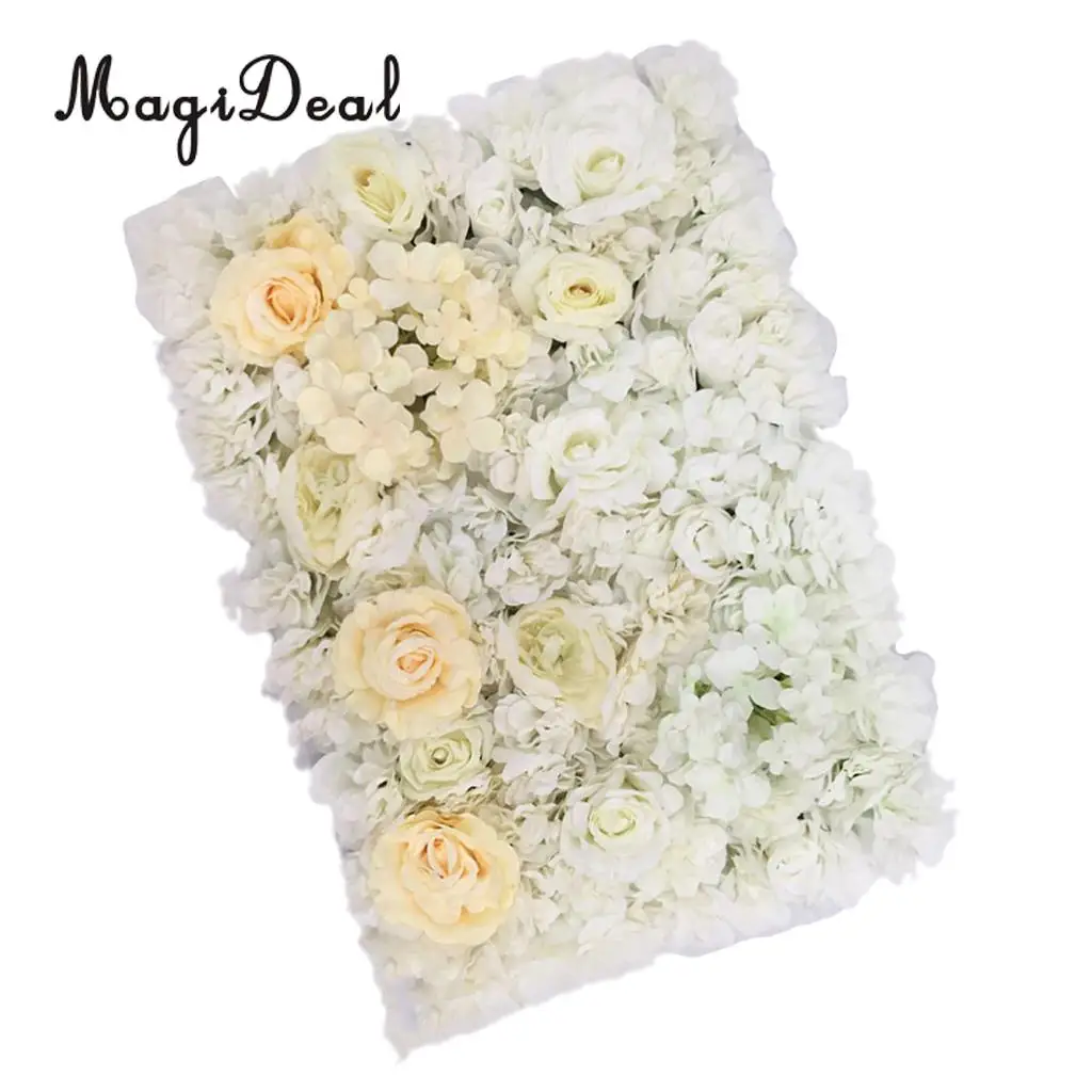 Artificial Flower Roses Wall Panel Wedding Stage Backdrop Home Shop Window Decorative Forals 7 Colors Pick