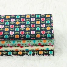 Полуярдовое тонкое хлопковое платье с цветочным принтом; платье ручной работы; одежда для детей; хлопок; мягкая ткань