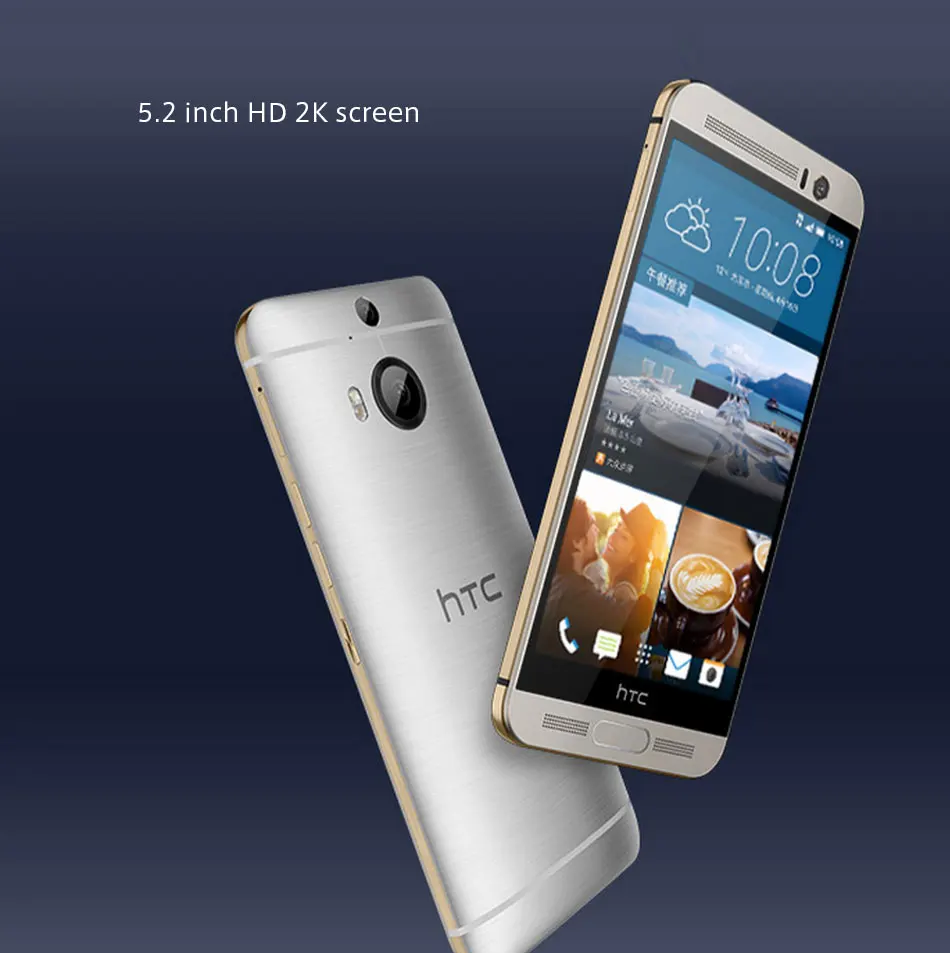 Мобильный телефон htc One M9 Plus M9pw 4G LTE, четыре ядра, 3 ГБ ОЗУ, 32 Гб ПЗУ, 5,2 дюймов, 2560x1440, двойная камера, смартфон