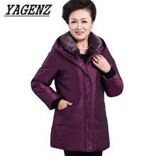 Middle-aged Winter Down hooded Coats Woman Clothing High-grade Medium long Outerwear Large size Winter Parkas Female Jackets 6XL