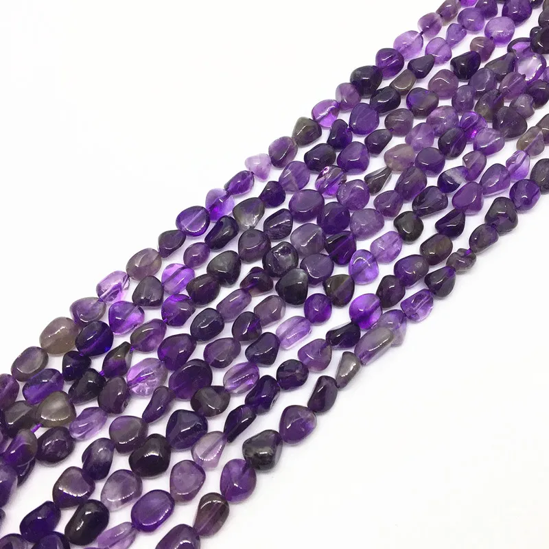 BEADZTALK Natural Purple Crystal Beads Stone Beads For DIY Earrings