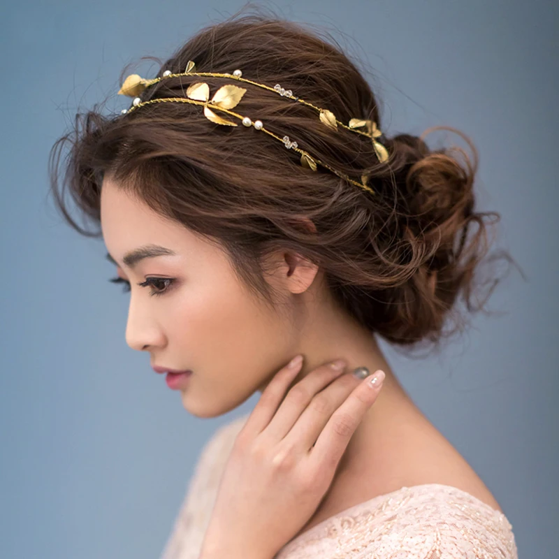 Gorgeous-Gold-color-leaf-headband-pearl-jewelry-crystal-tiara-women-crown-hair-ornaments-bridal-wedding-accessories