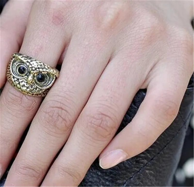 

Women's Fashion Lovely Retro Cute Owl Ring Metal Ring RD171