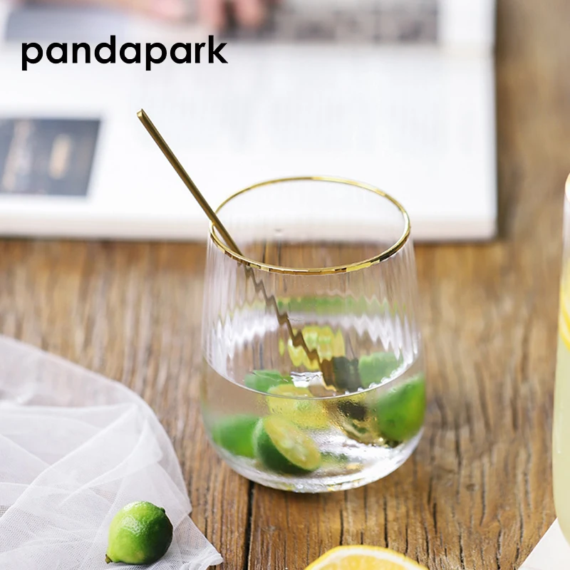 Pandapark 2018 новая стеклянная бутылка с золотыми краями стаканы для красного вина