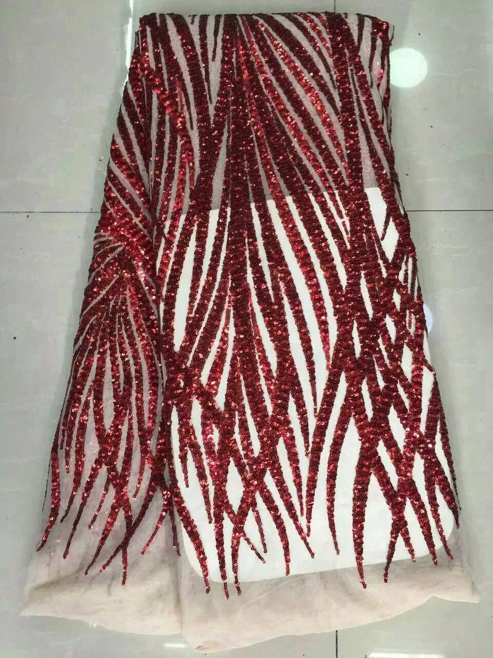Белый цвет африканская кружевная ткань вышитые нигерийские кружева ткань высокого качества французский Тюль кружевная ткань с блестками L9166