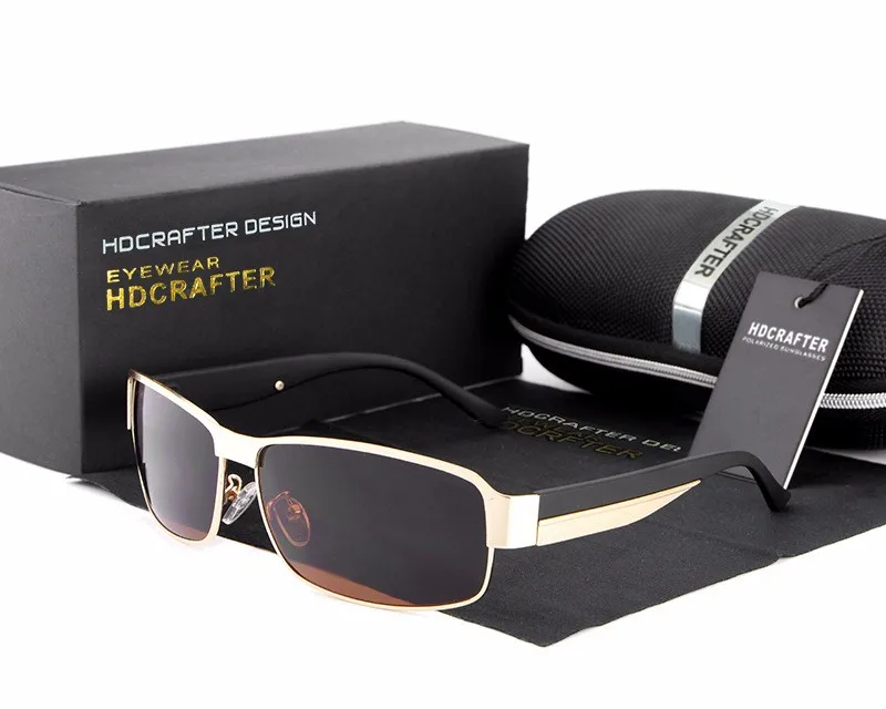 HDCRAFTER, поляризованные солнцезащитные очки для вождения, мужские, фирменный дизайн, Lunette De Soleil Homme, UV400, очки с оригинальными аксессуарами