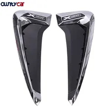 2 Unids/set ABS Ajuste de La Cubierta Delantera Del Coche Fender Side Air Vent Car-styling Para BMW Serie X X5 F15 X5M F85 Lado Branquias de Tiburón de Ventilación Etiqueta
