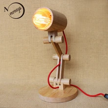 Современный прекрасный стиль природа деревянная база поворотный кронштейн настольная лампа для спальни/кабинета бар кофе