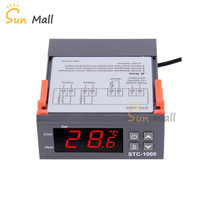 

LED Digital Temperature Controller STC-1000 12V 24V 220V Thermoregulator thermostat With Heater And Cooler