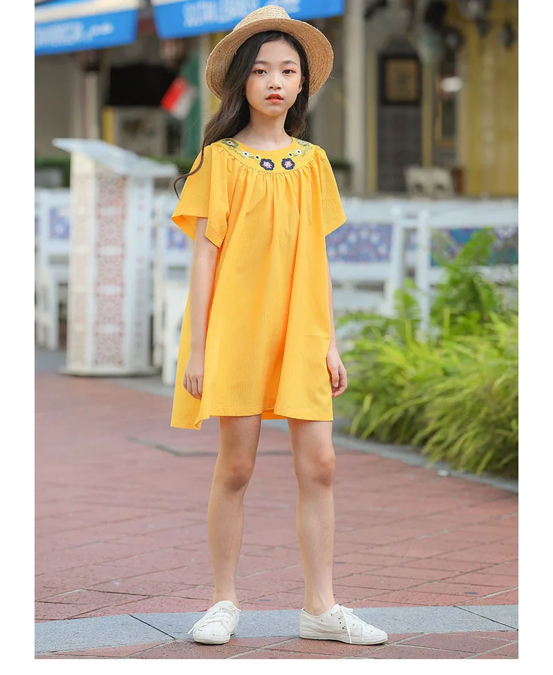 Toddler Little Girls Dress 2019 Fashion Embroidery Floral Princess Costume Kids Summer Dresses For Girls Clothes 8 10 14 Years  (8).jpg