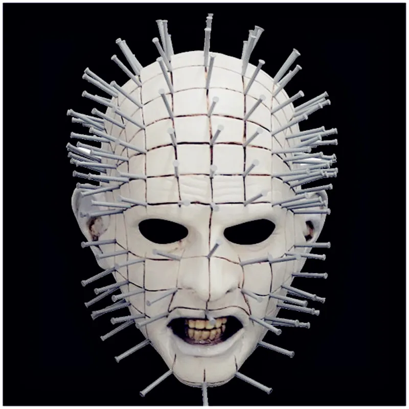 

Hellraiser Pinhead Latex Mask MEZCO Three Zero Pinhead Sideshow Overhead Latex Halloween Scary Horror Killers Cosplay costume