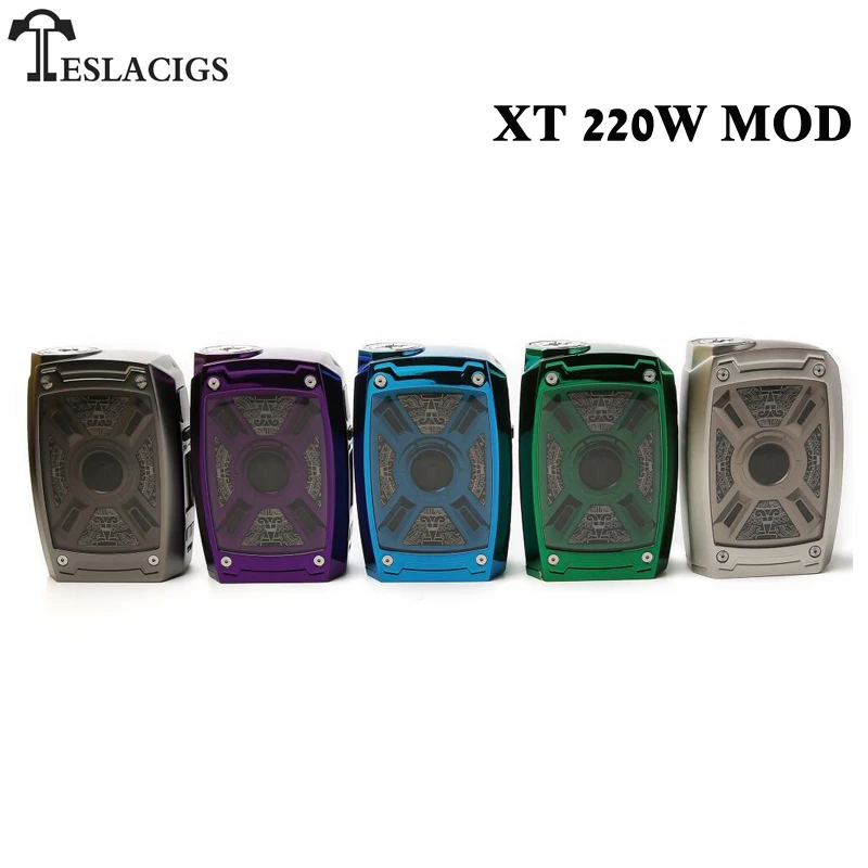 Оригинальный Tesla XT TC 220 Вт Teslacigs электронная сигарета коробка мод Vape Vaper поддержка