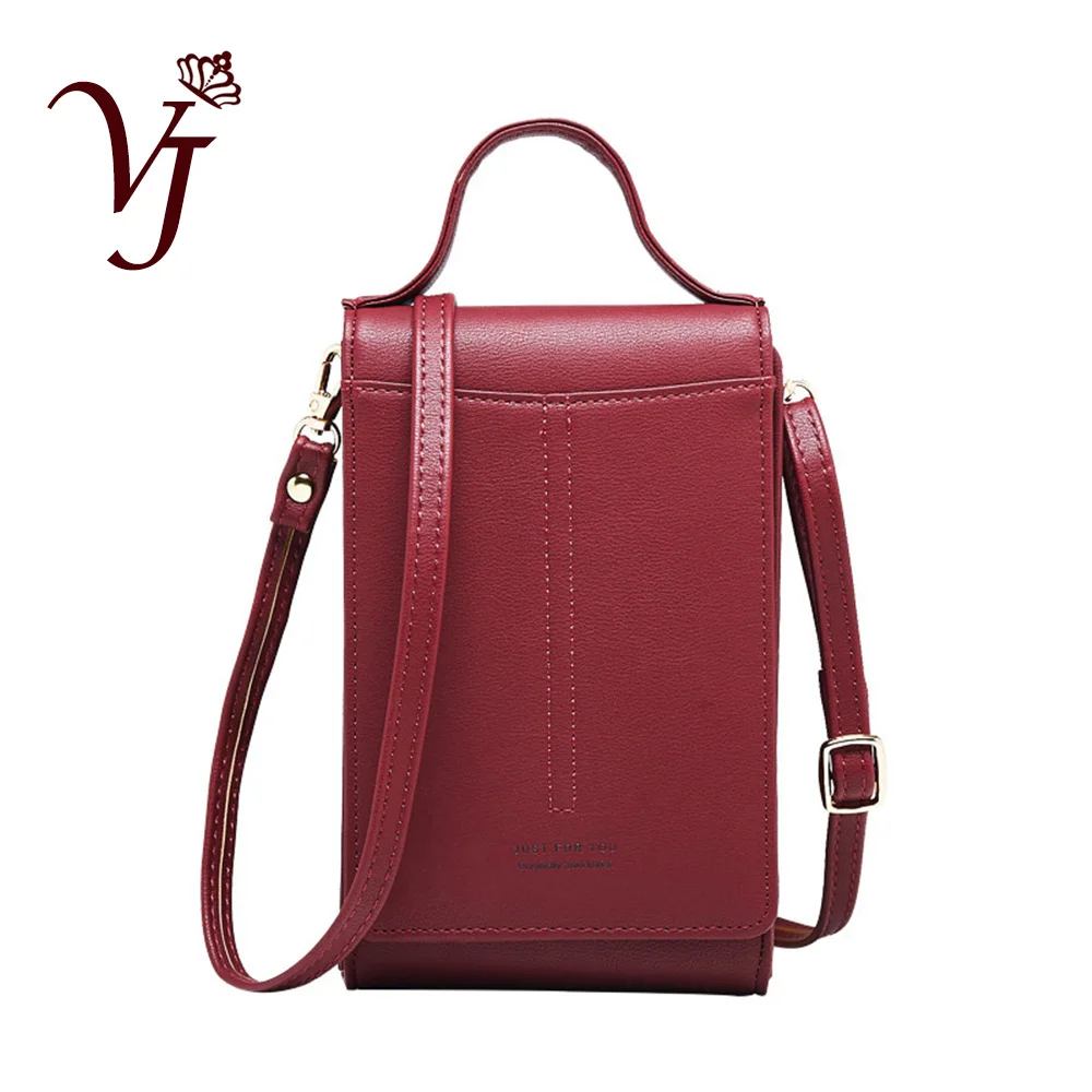 

New Women Leather Shoulder Wallet Phone bag Case Female Mini Handbag Coin Passport Purse Card Holder Clutch For Girls Carteira