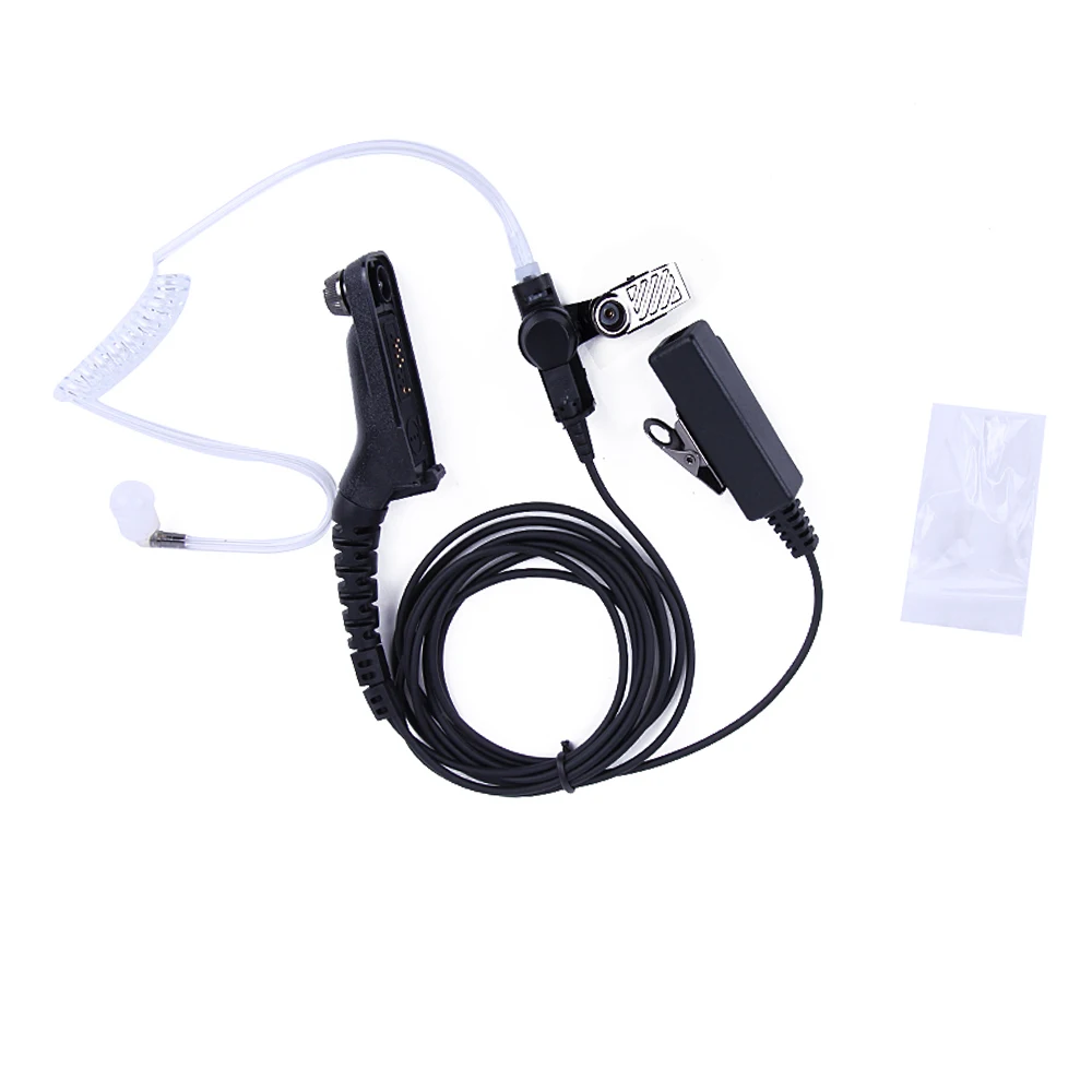 Police Air Tube Earpiece Microphone Ptt Headset For Motorola Two Way Radio Walkie Talkie Dp4400