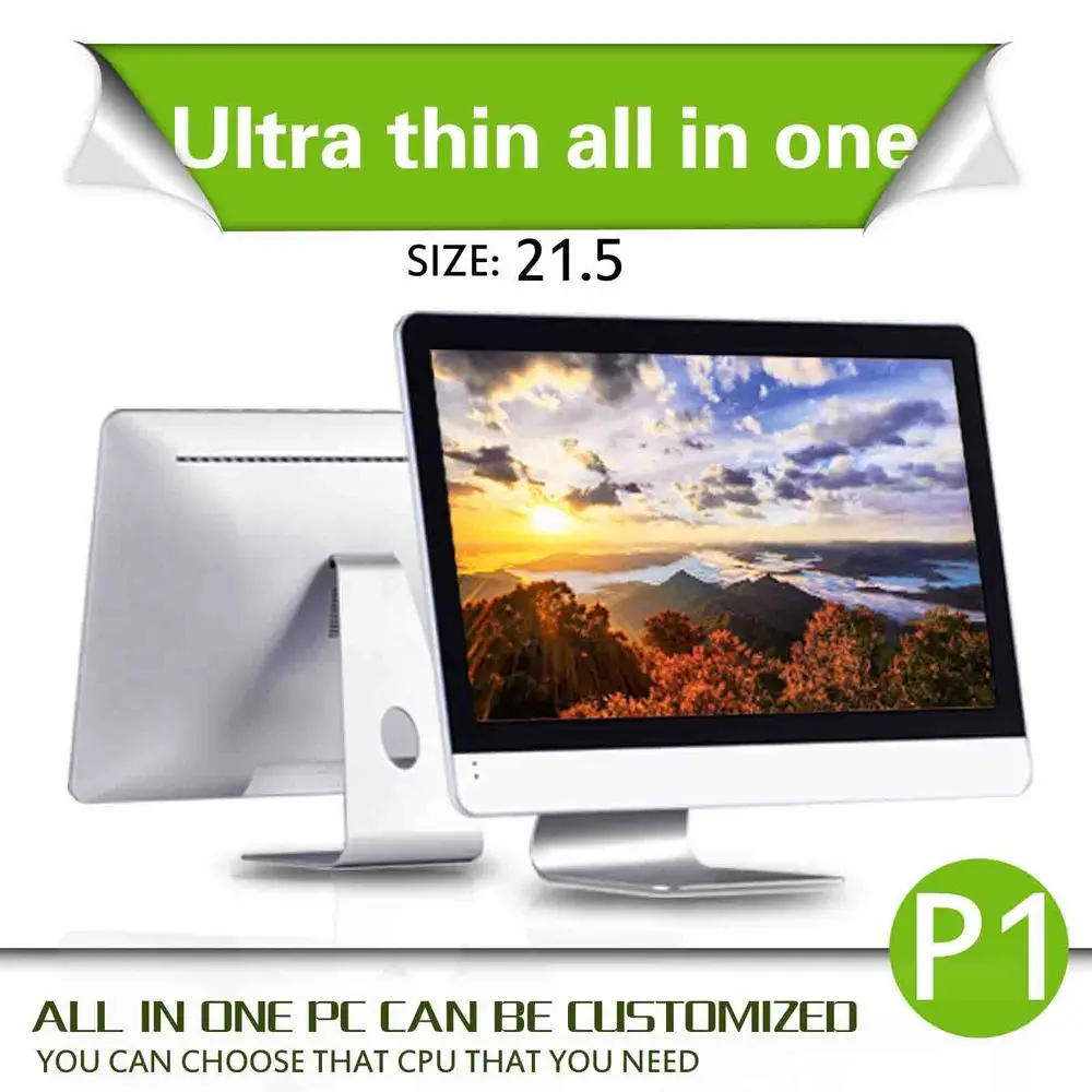 Original ultra thin win7 dual core G1620 desktop computer industrial embedded PC multimedia all in one pc