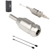 25 мм из нержавеющей стали EZ картридж Татуировки Ручка Тип B с 2 игольчатыми стержнями для картриджа татуировки иглы и машины