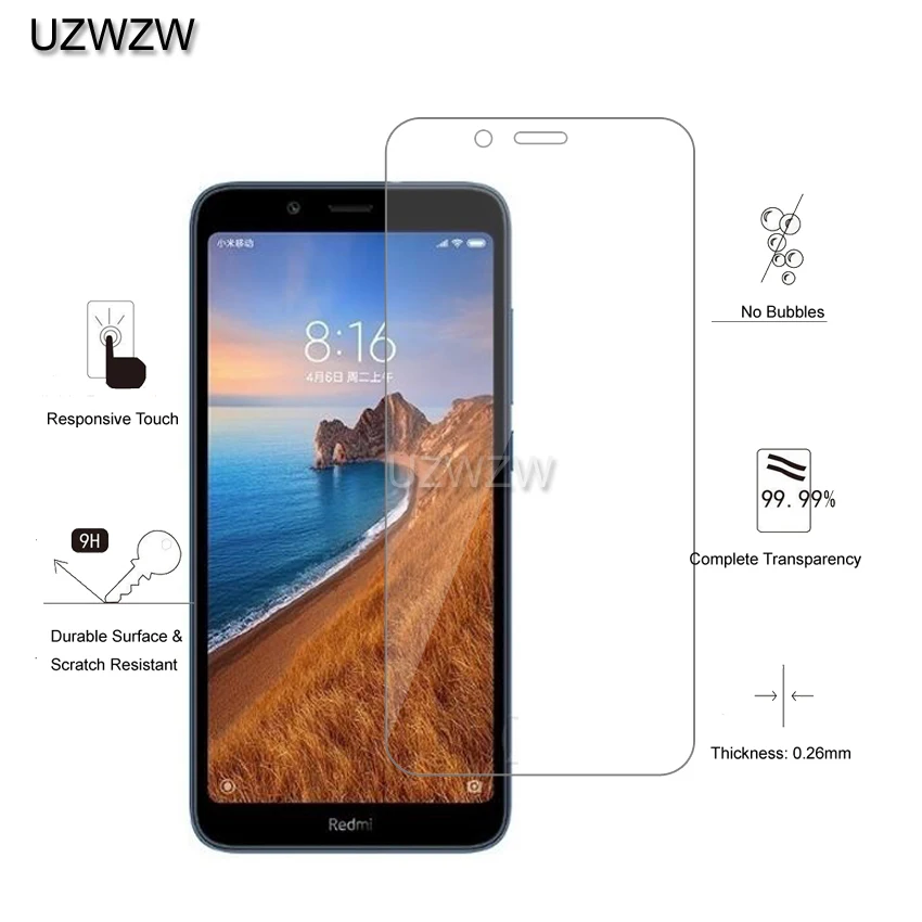 2pcs For Xiaomi Redmi 7A Redmi7a Premium 2.5D 0.26mm Tempered Glass Screen Protector For Xiaomi Redmi 7A Protective Glass