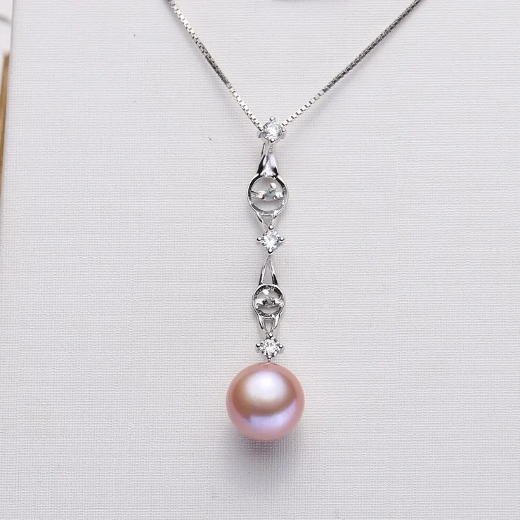 

3 PEARLS 925 Sterling Silver Pearl Pendant Mountings Findings Jewelry Parts Fittings Women Accessories for Pearls Coral Agate