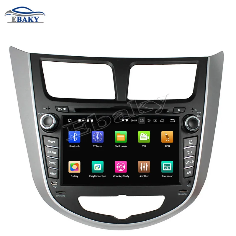 Top NaviTopia 7inch 4GB RAM 64GB ROM Octa Core Android 9.0 Car DVD Player For HYUNDAI Verna/Accent /Solaris 2011-2012 Radio Audio 1