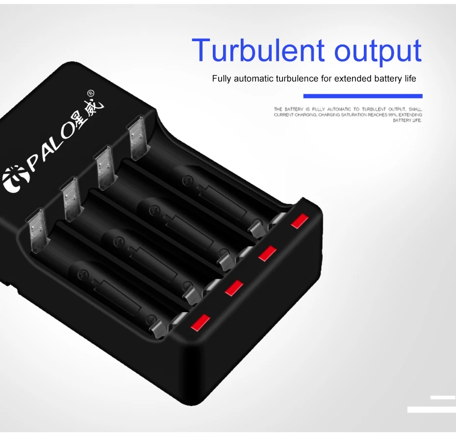 Новое USB умное зарядное устройство PALO для никель-кадмиевых никель-металл-гидридных аккумуляторов AA AAA+ 4 шт 1,2 V 600mAh AAA перезаряжаемая батарея