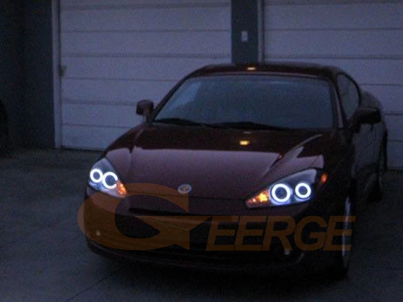 Hyundai Tiburon 2003 2004 2005 2006 cob led angel eyes(2)