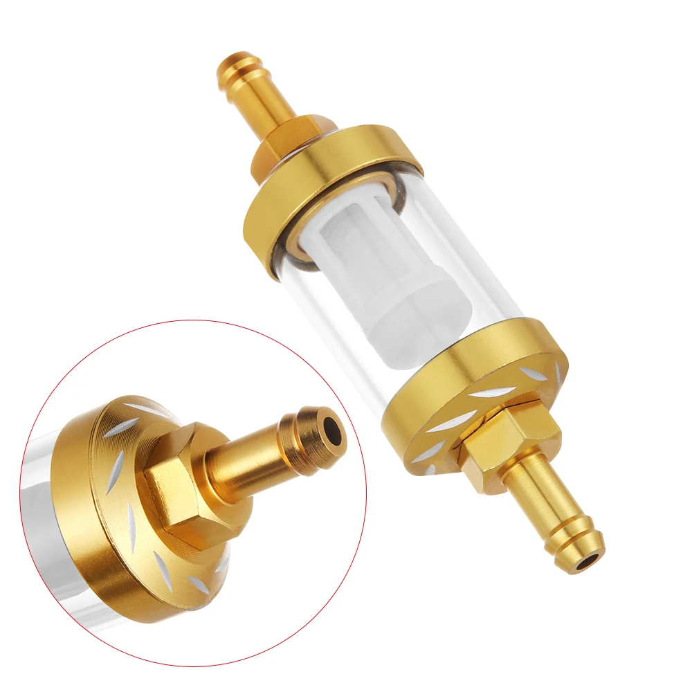 

Universal Motorcycle Fuel Filter Petrol Diesel Filter For Motorcycle Pit Dirt Bike Washable Motorcycle Filter Glass Pipe