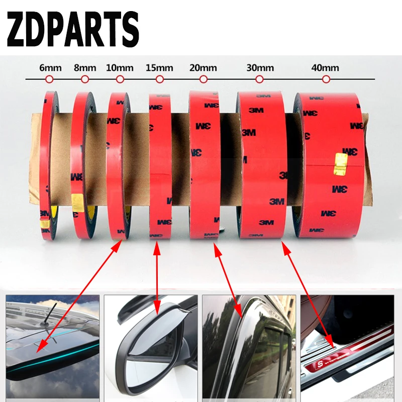 ZDPARTS 6-30 мм автомобильные двухсторонние ленты наклейки для Kia Rio Ceed Sportage 2017 Hyundai i30
