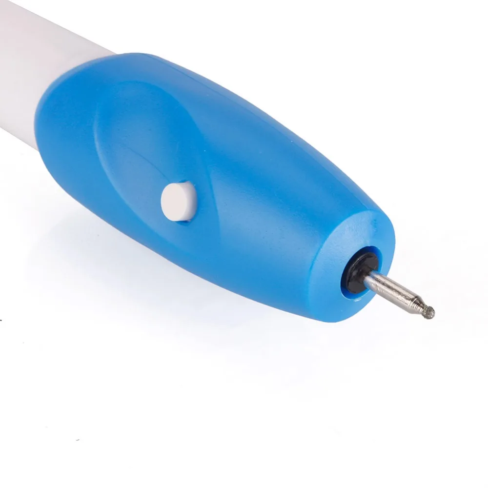 Белый и Синий Электрический ювелирный пластик стекло металл дерево гравер Ручка резной инструмент#236579