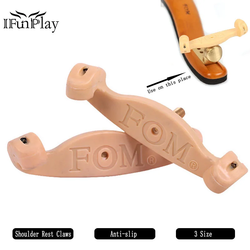 

FOM Silica Gel Shoulder Rest Claws Professional Durable Violin Shoulder Rest Accessories For 4/4-3/4 1/2 1/4-1/8 Violin