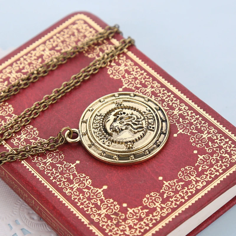 

DINGLLY Vintage Collar Harri Pot Gringo Bank Logo Pendant Brand Necklace Long Sweater Chains Charm Necklace For Women