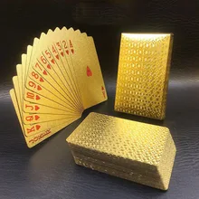 Забавная Золотая фольга игральные карты евро долларов США стиль водонепроницаемая Золотая покерная 24K покрытая алмазами карты для покера карточная игра настольные игры