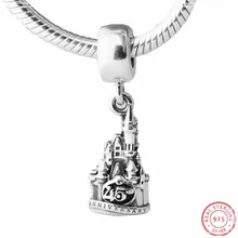 Замок Золушки Волшебное Королевство 45th юбилей Шарм бусины для женщин Jewelry DIY Fit PANDORA талисманы Серебро 925 FL460