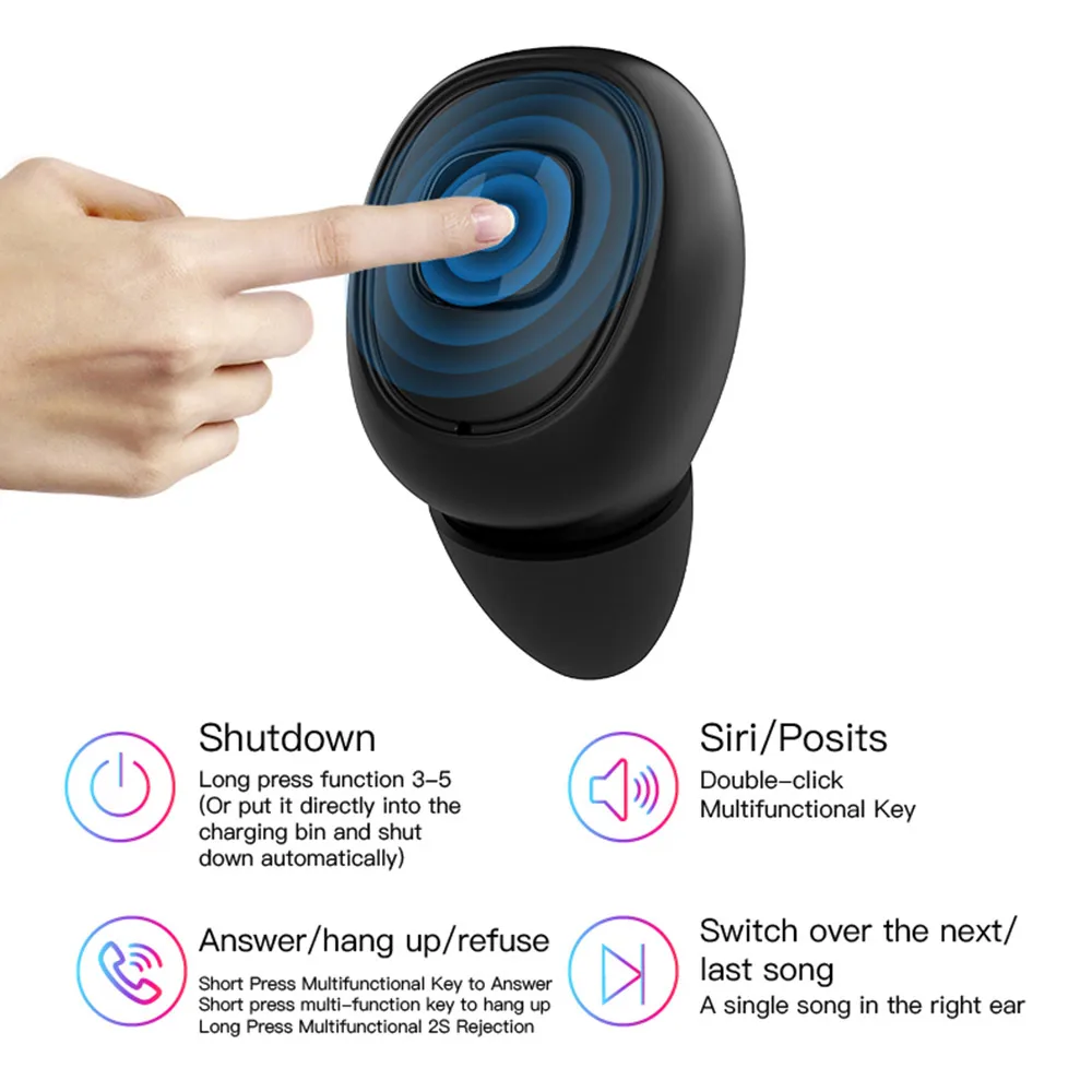 TWS Xi10S Bluetooth 5,0+ наушники с поддержкой EDR Hifi Bass беспроводные наушники портативный шумоподавление гарнитура с микрофоном