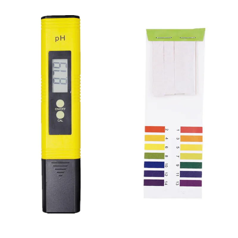 

Protable LCD Digital PH Meter Pen of Tester accuracy 0.01 Aquarium Pool Water + pH Alkaline Acid 1-14 Litmus Test Paper Strips