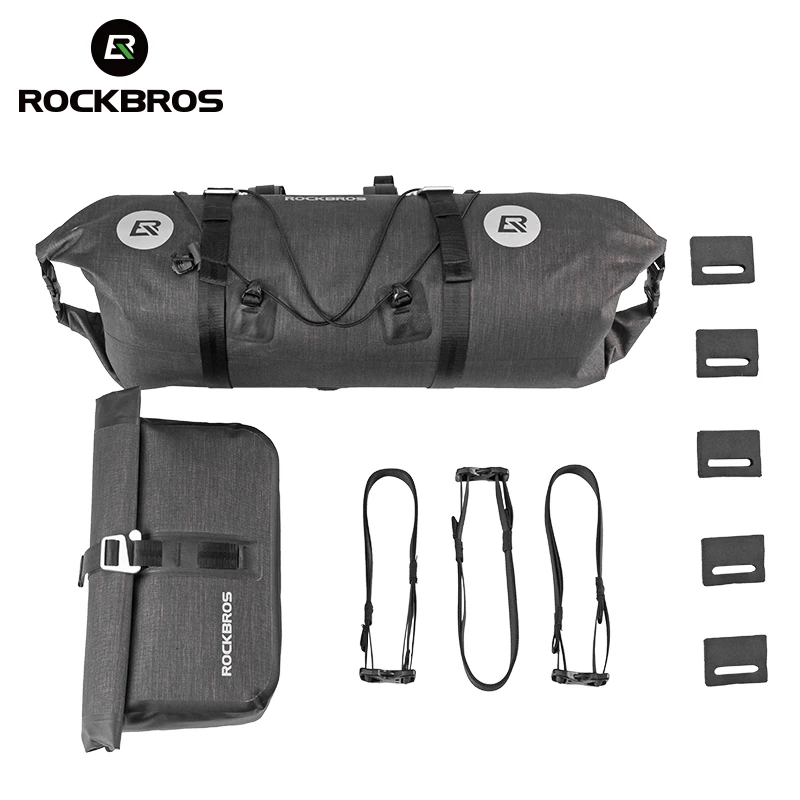 Best ROCKBROS Waterproof Bicycle Bags Cycling Bike Handlebar Front Frame 2 in 1 Bag Set Large Capacity Pouch Pannier Bike Accessories 4