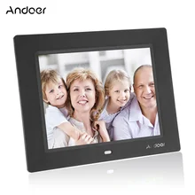 Andoer фоторамка 8 ''ультратонкий HD TFT-LCD Цифровая фоторамка Будильник MP3 MP4 киноплеер с пультом дистанционного рабочего стола