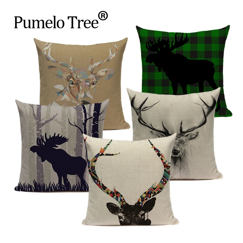 

Geometry Style pillow cover outdoor cushions Custom throw pillows animal deer cushions decorative Dropshipping cushion cover